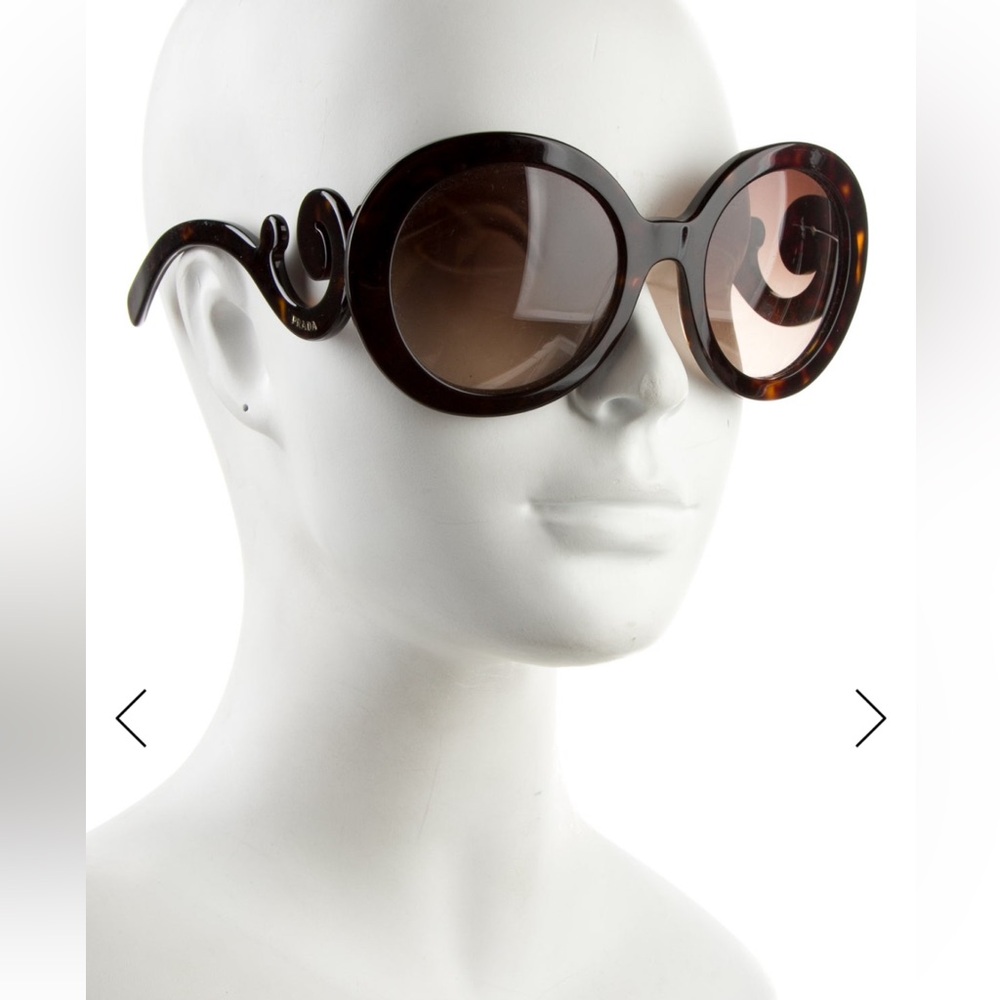 Prada Black and Brown Swirl Sunglasses
